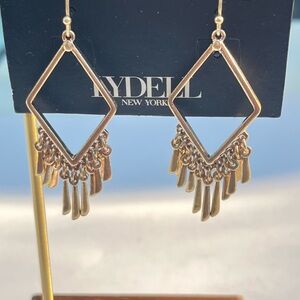 Lydell  New York Gold Tone Dangle Earrings